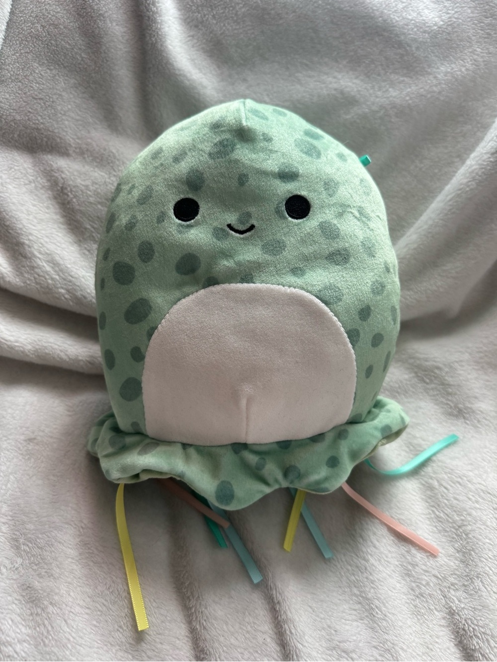 Squishmallows Mint Green Polka-Dot Jellyfish Plush with White Belly